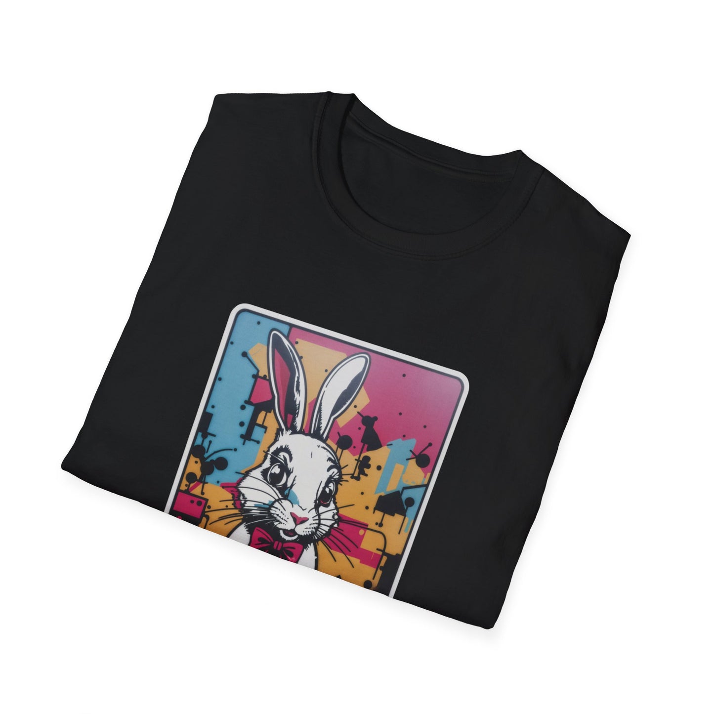 Unisex Softstyle T-paita, urban rabbit
