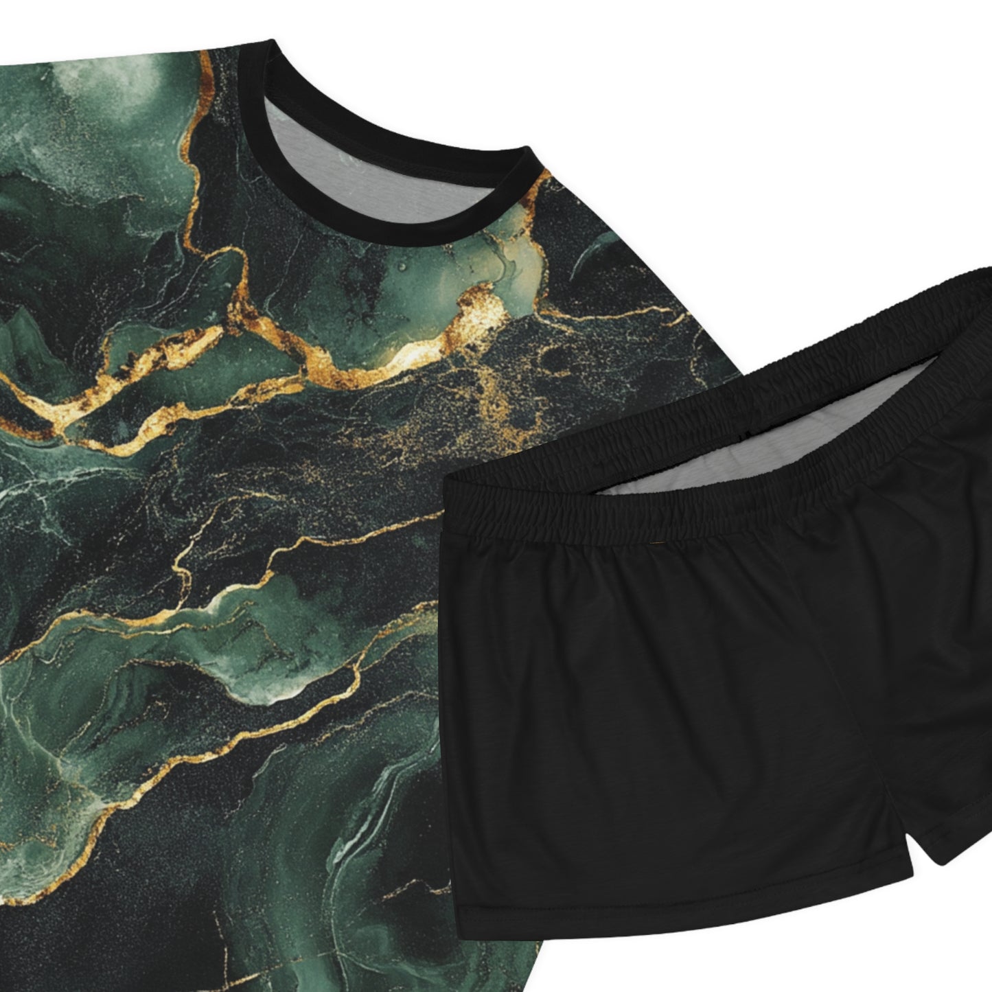 Naisten yöasusetti, Lux green marmor
