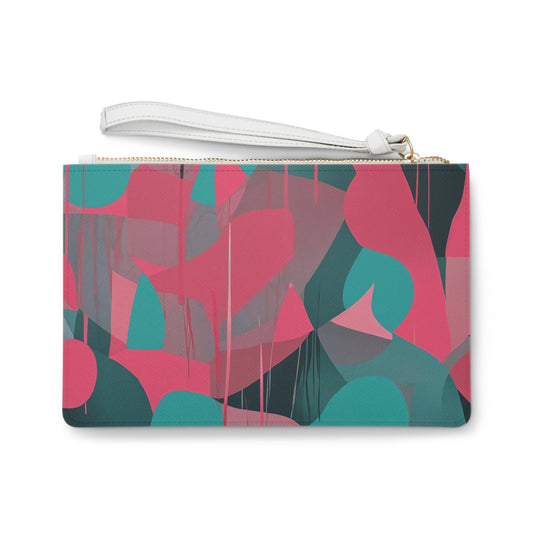 Kirjekuorilaukku/meikkilaukku, pink pattern