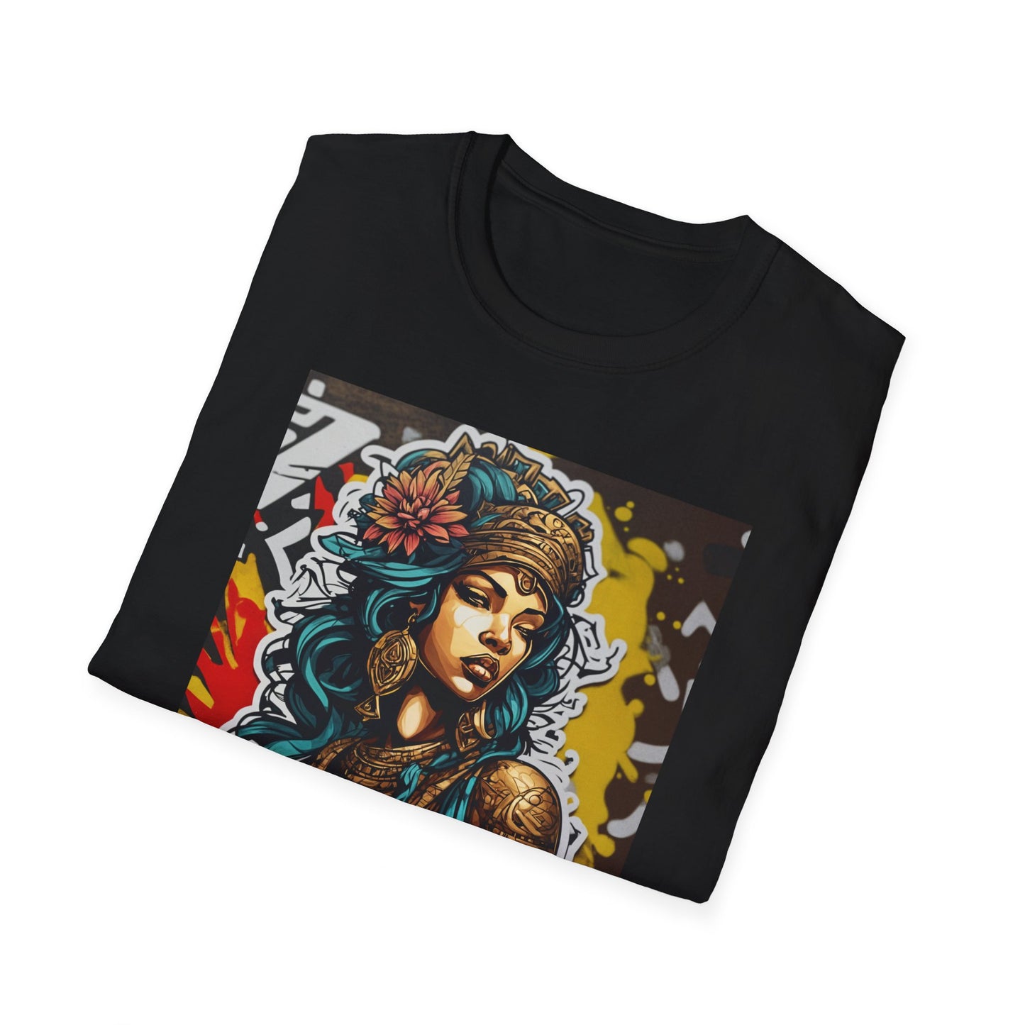 Unisex Softstyle T-paita, golden queenie
