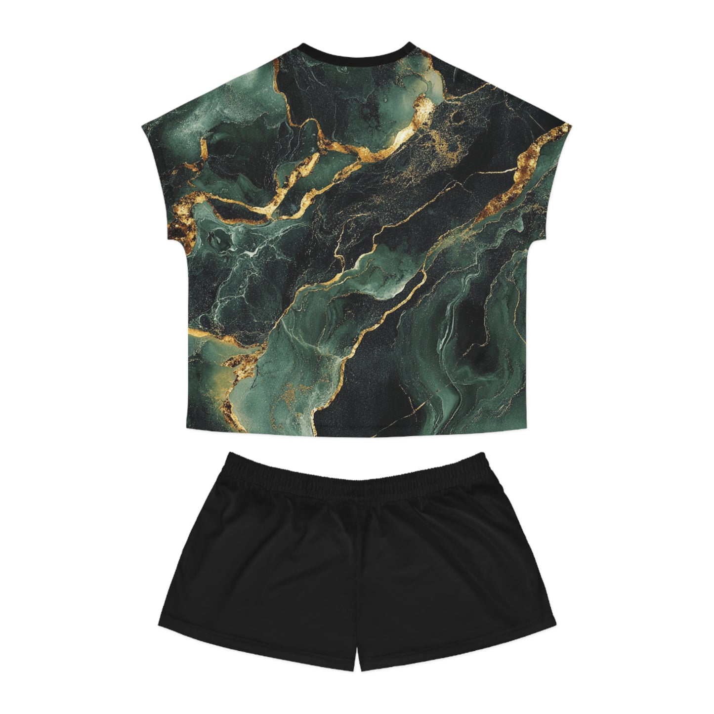 Naisten yöasusetti, Lux green marmor
