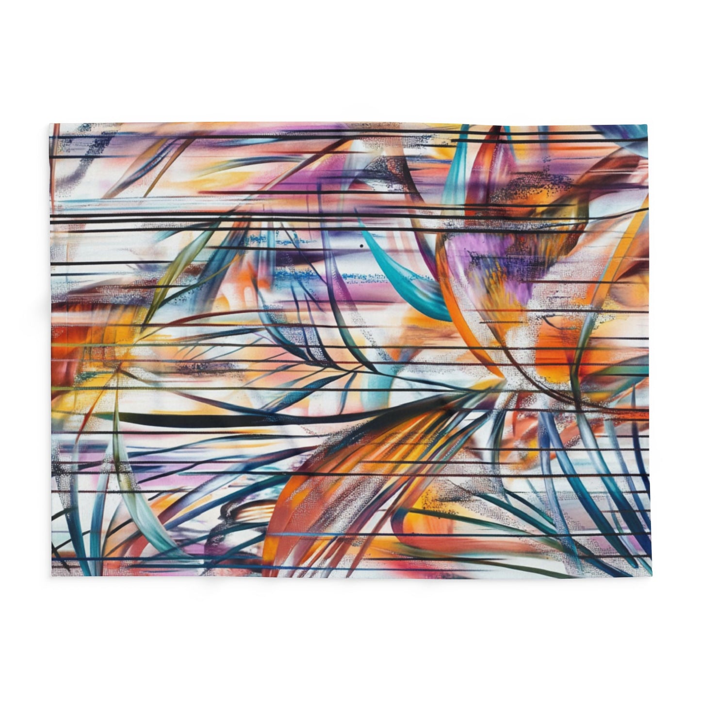 Arctic Fleece Blanket - Jungle Graffiti