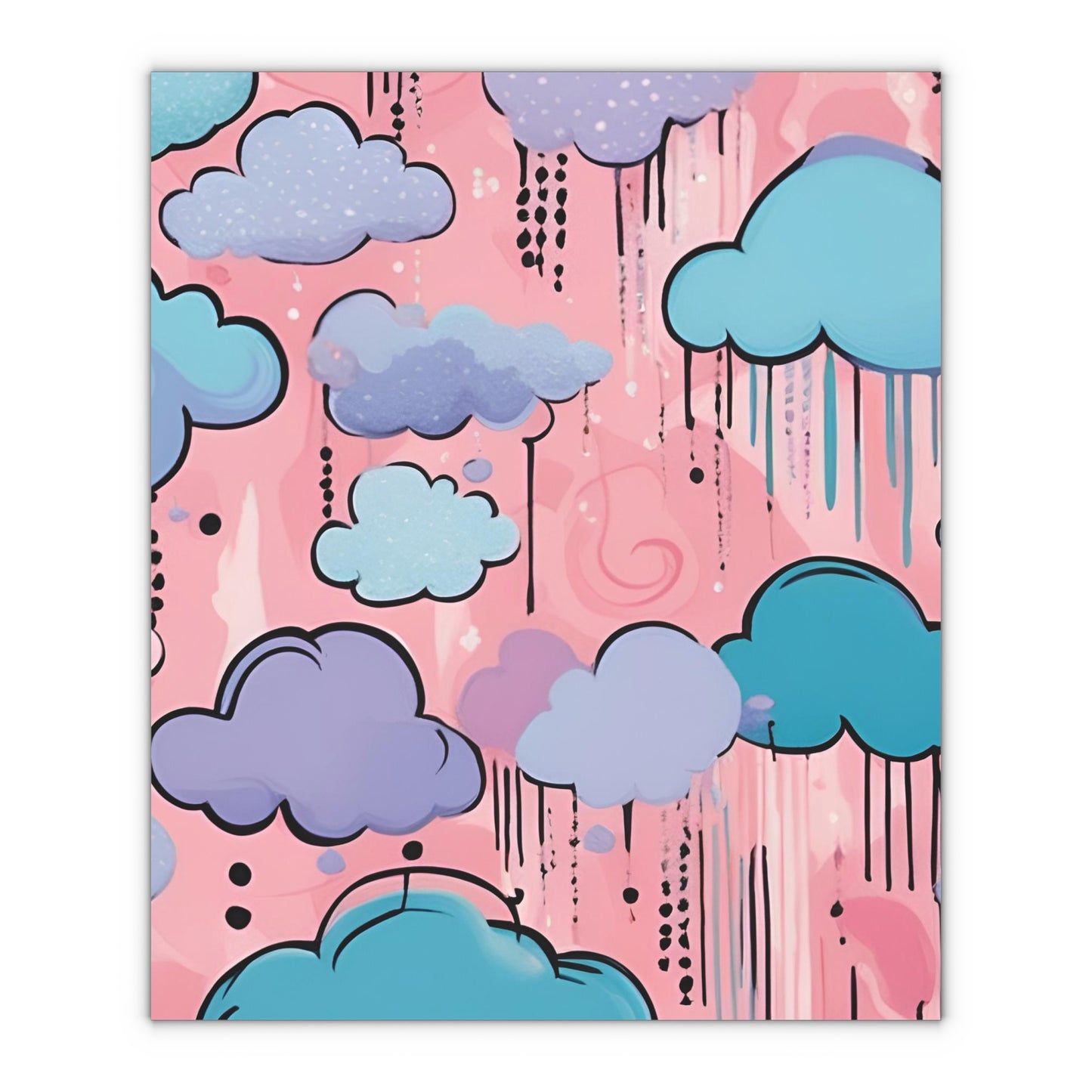 Lahjapaperiarkki, 1 kpl - Rainy Sky