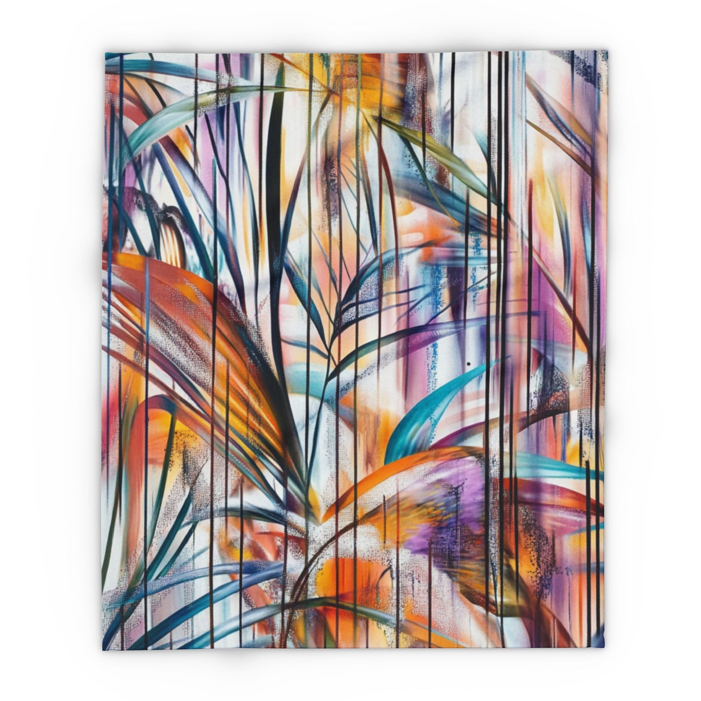 Arctic Fleece Blanket - Jungle Graffiti
