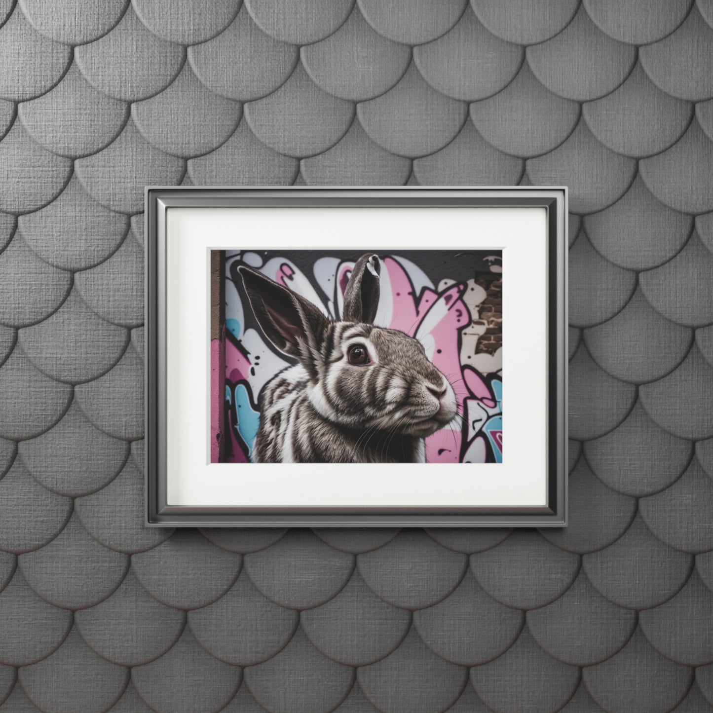 Naughty Rabbit art prints (passepartout paper frame)
