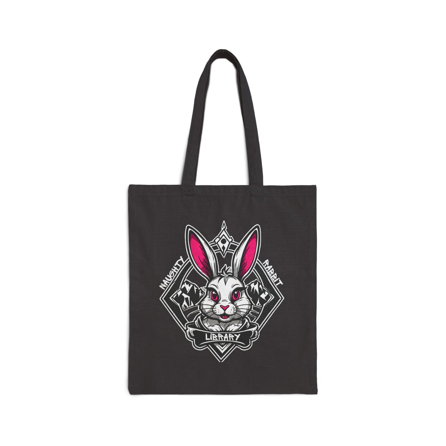 Puuvillainen kangaskassi NaughtyRabbit Library