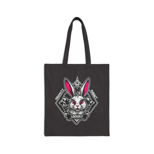 Puuvillainen kangaskassi NaughtyRabbit Library