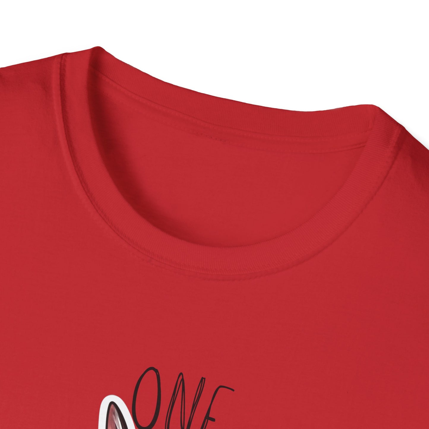Unisex Softstyle T-paita, one naughty rabbit