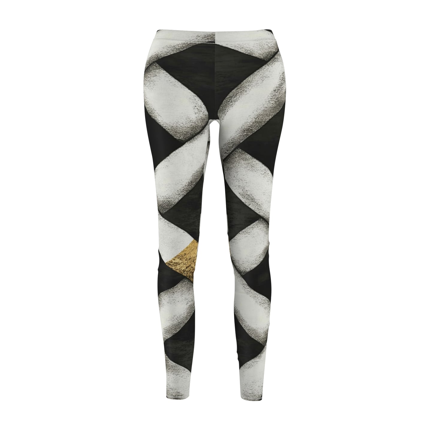 Naisten mustavalkoiset legginssit