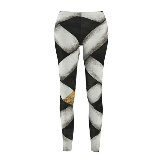 Naisten mustavalkoiset legginssit