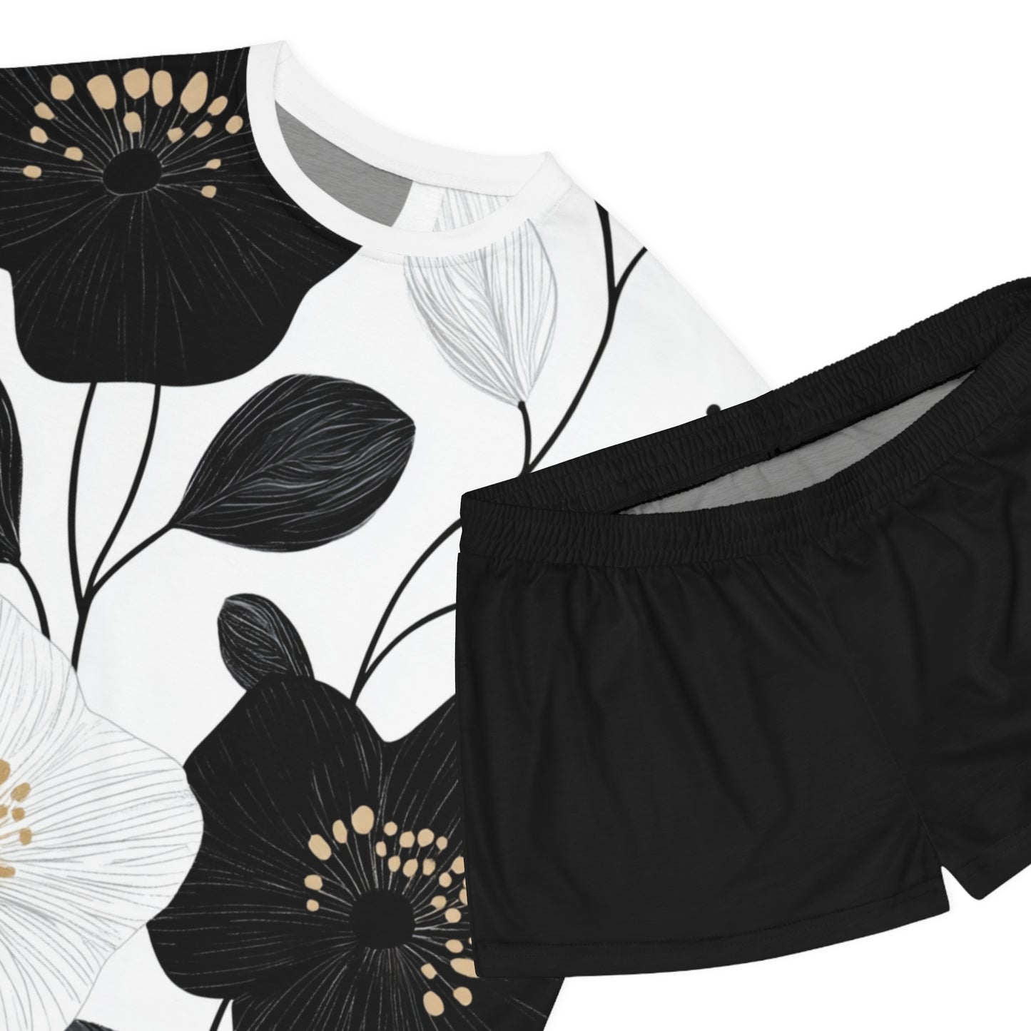 Naisten yöasusetti- Floral Minimalist Drama