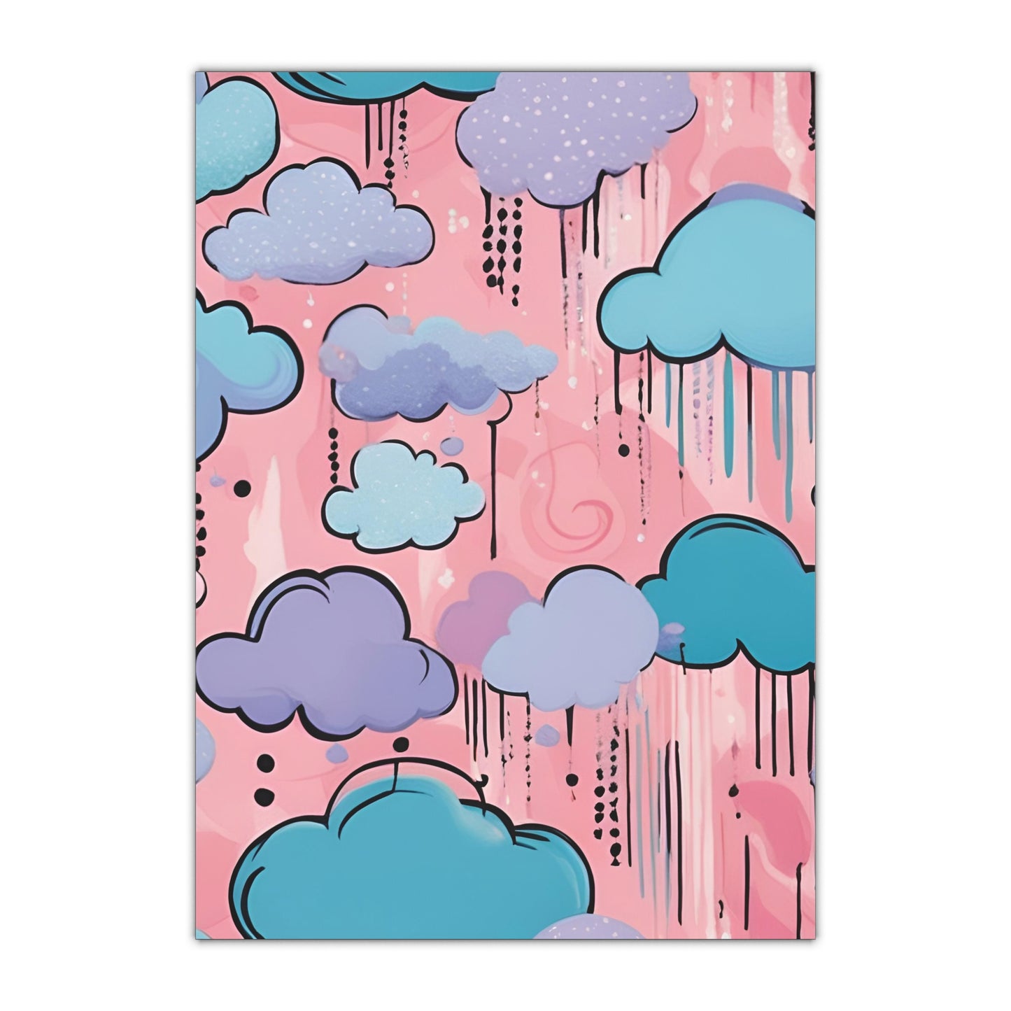 Lahjapaperiarkki, 1 kpl - Rainy Sky
