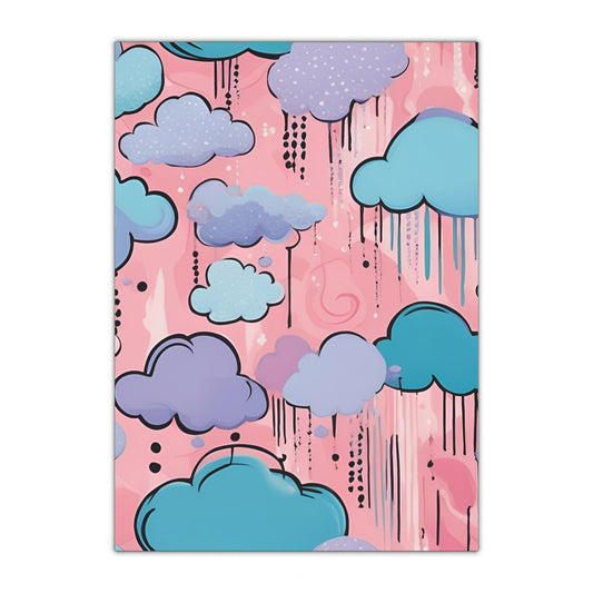 Lahjapaperiarkki, 1 kpl - Rainy Sky