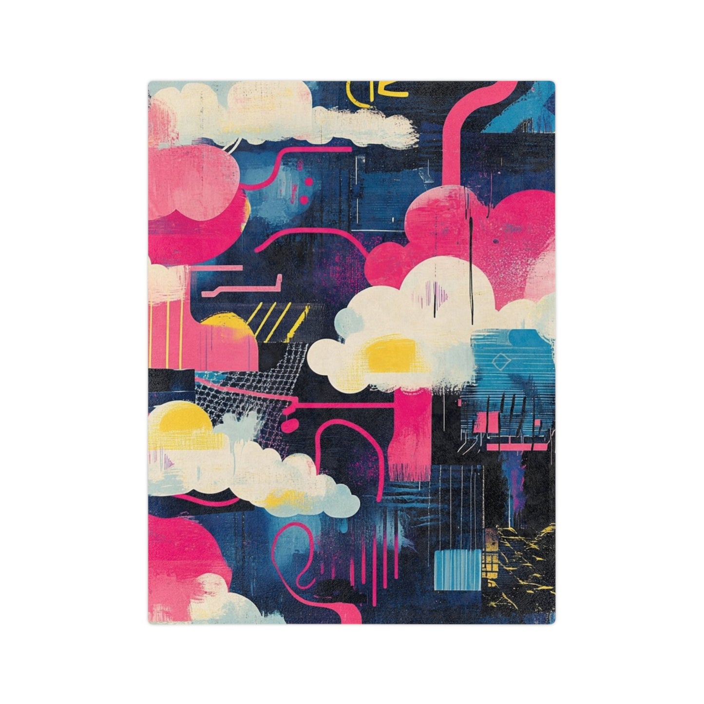 Superpehmeä Dark skies Fleece-viltti