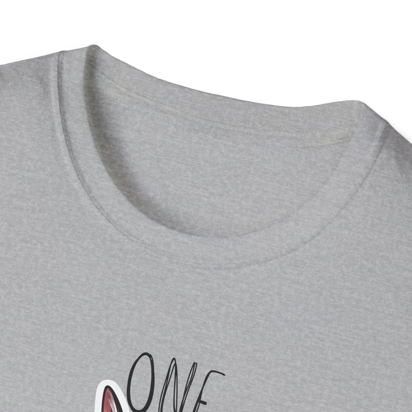 Unisex Softstyle T-paita, one naughty rabbit