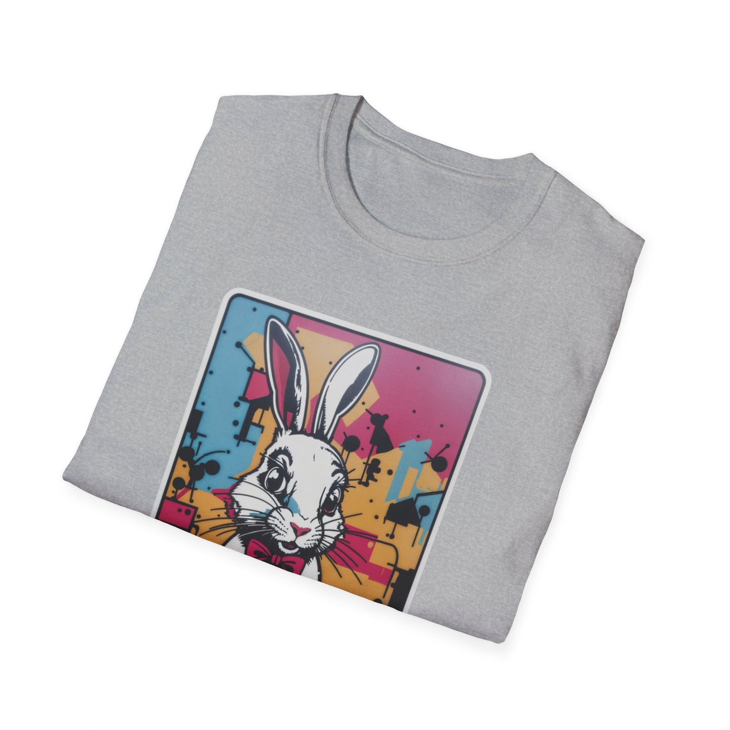 Unisex Softstyle T-paita, urban rabbit