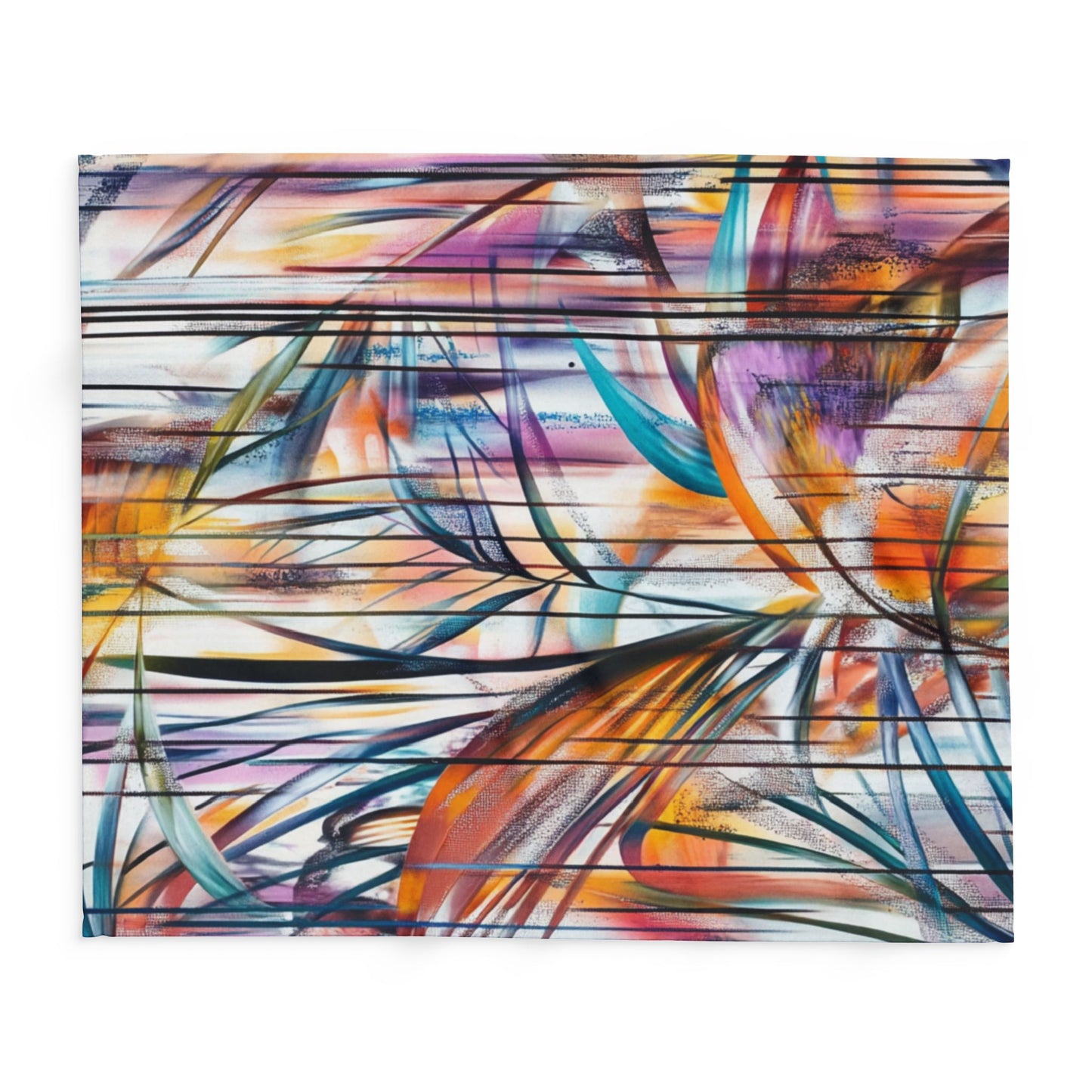 Arctic Fleece Blanket - Jungle Graffiti