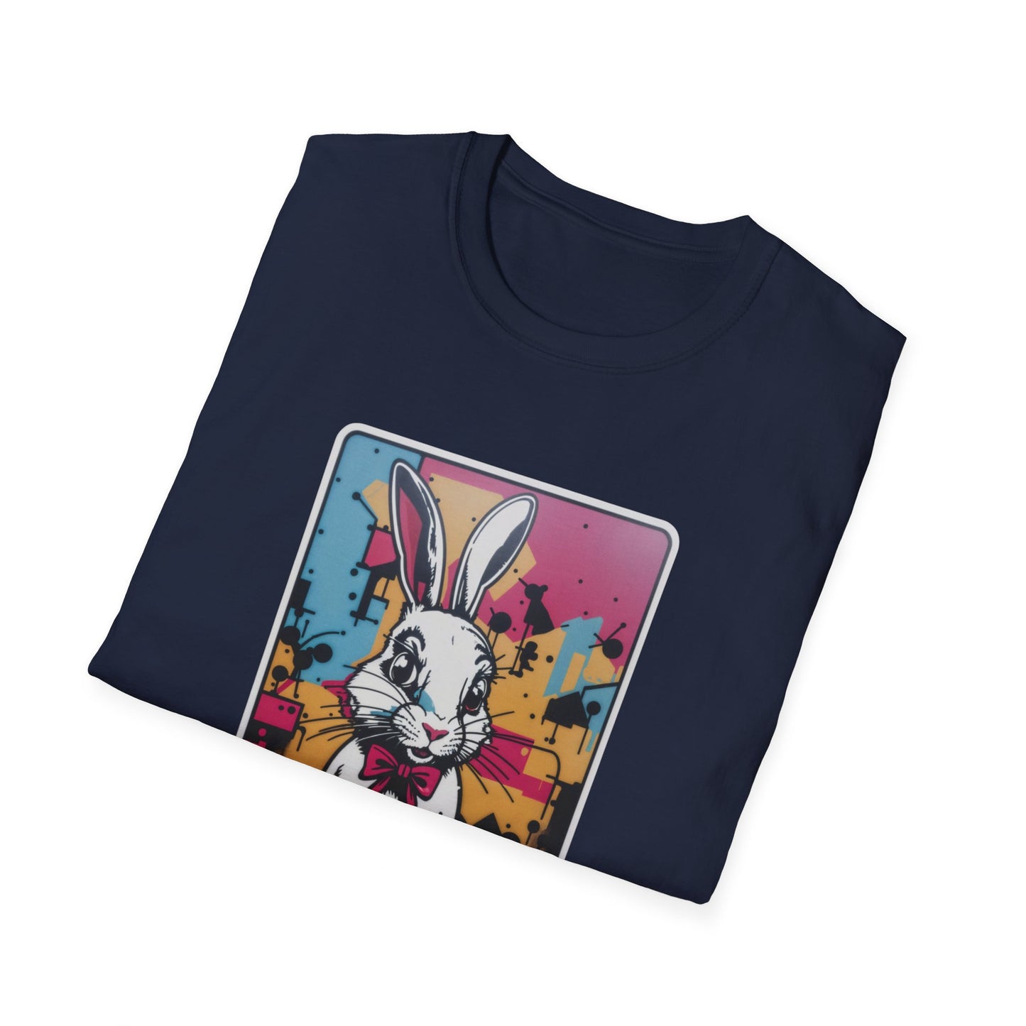 Unisex Softstyle T-paita, urban rabbit