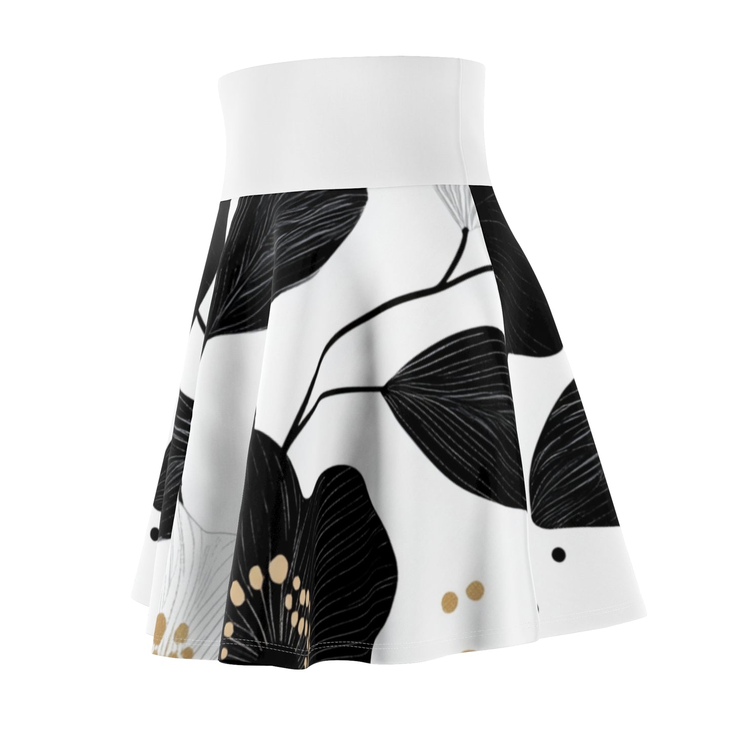 Naisten Skater Hame – Floral Minimalist Drama