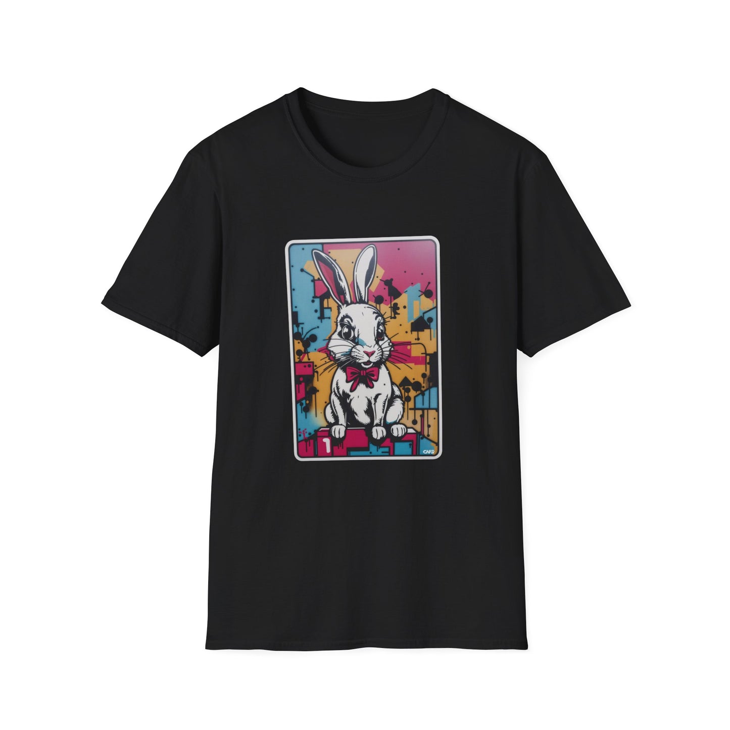 Unisex Softstyle T-paita, urban rabbit