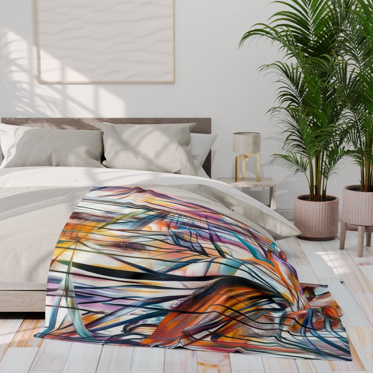 Arctic Fleece Blanket - Jungle Graffiti