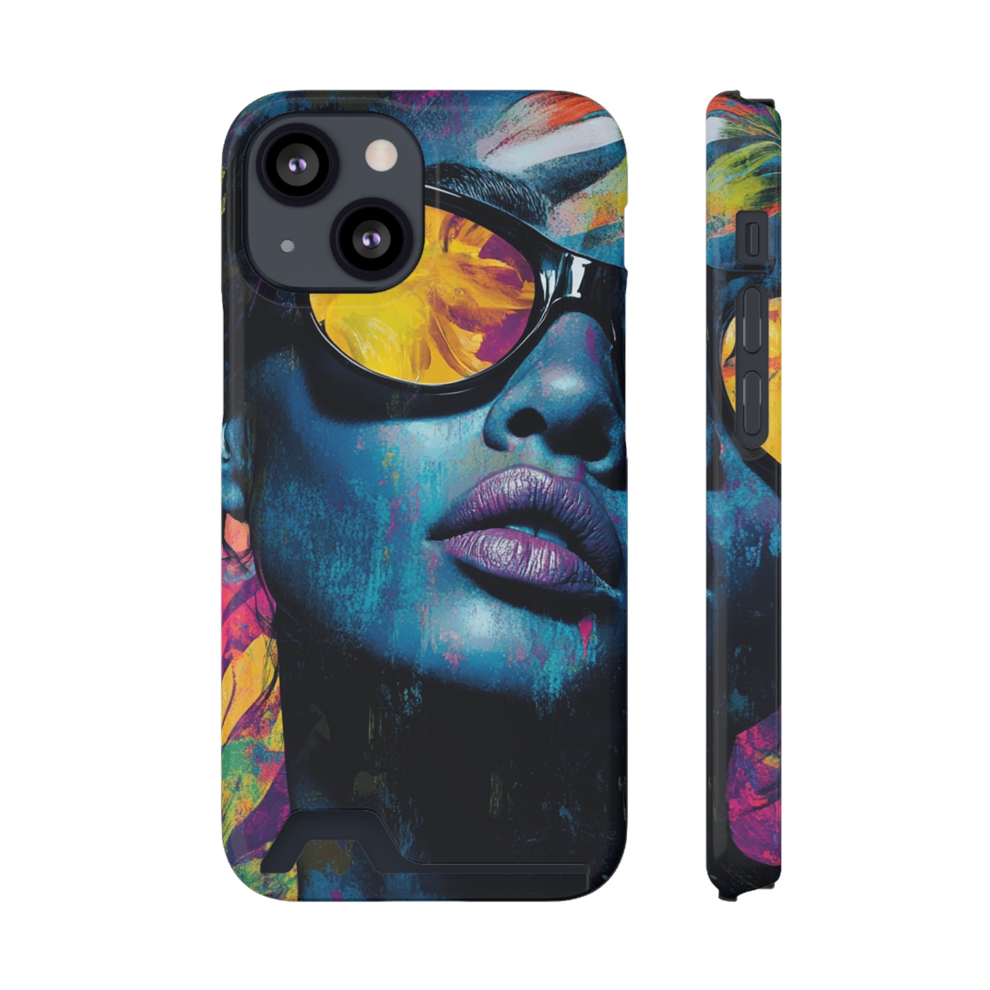 Monipuolinen puhelimen suojakotelo-korttipidike