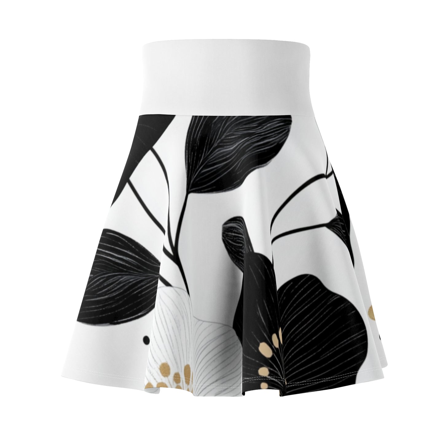 Naisten Skater Hame – Floral Minimalist Drama
