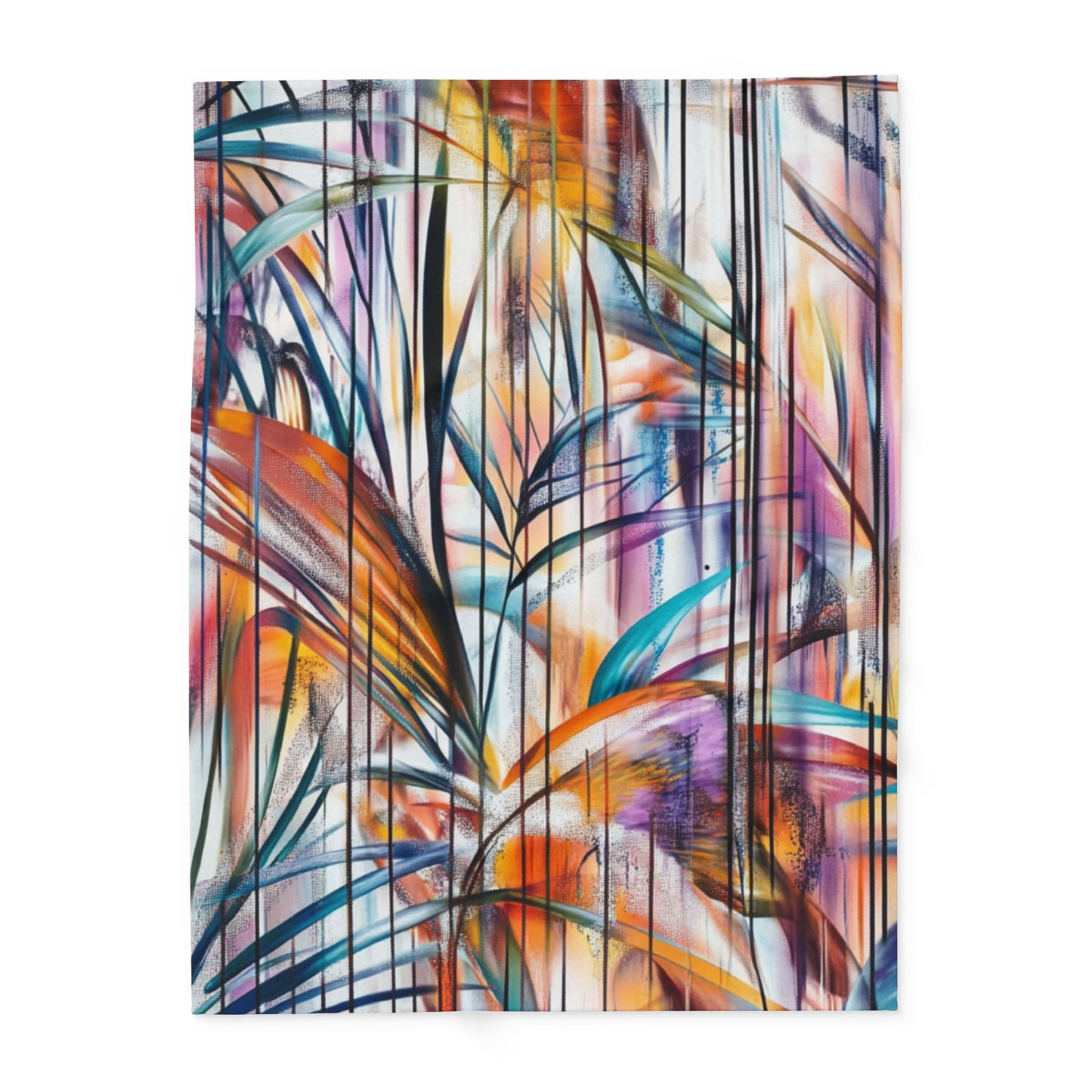 Arctic Fleece Blanket - Jungle Graffiti