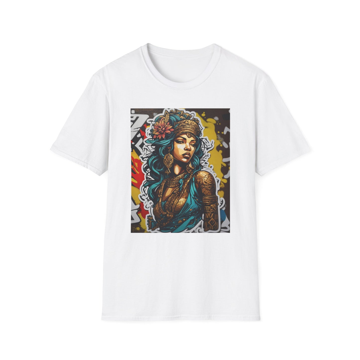 Unisex Softstyle T-paita, golden queenie
