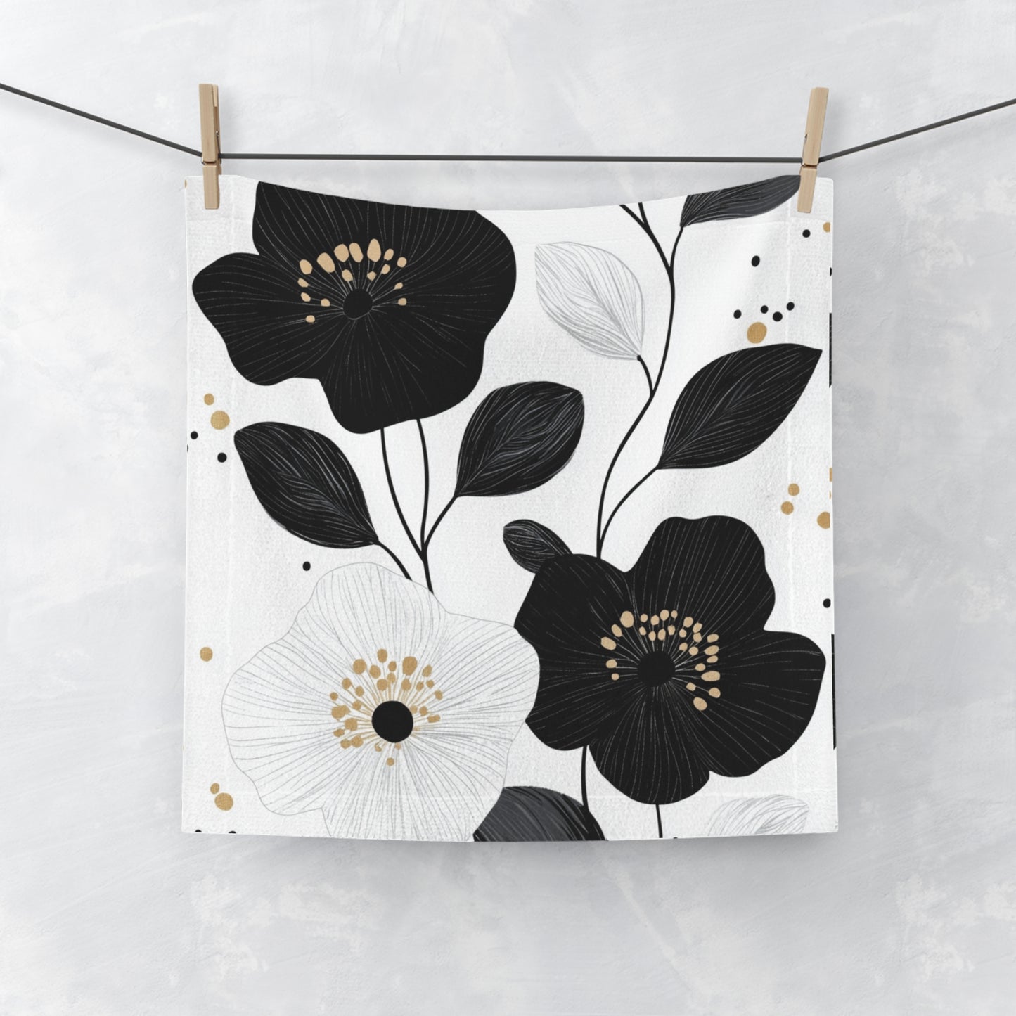 Kasvopyyhe -Floral Minimalist Drama