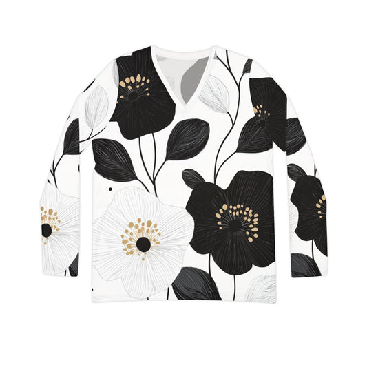 Naisten pitkähihainen T-paita -Floral Minimalist Drama