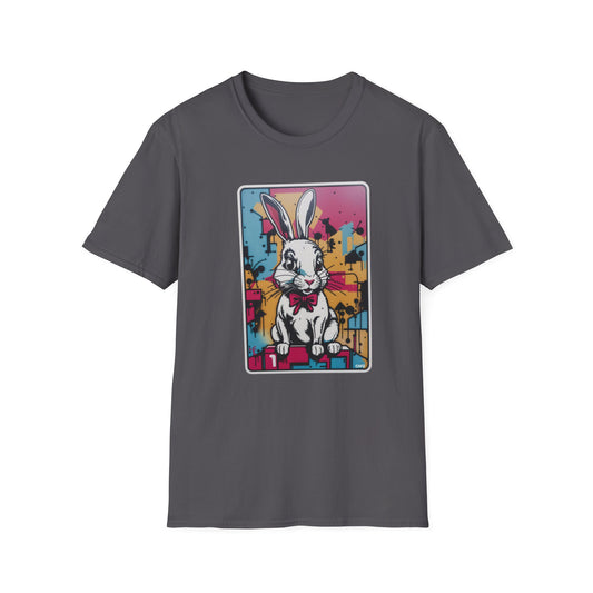 Unisex Softstyle T-paita, urban rabbit