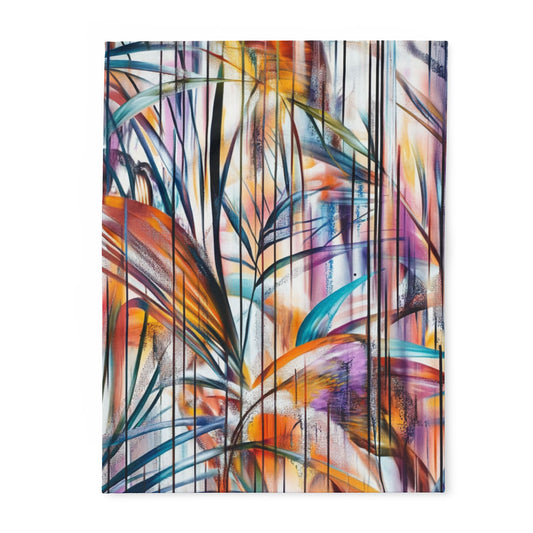 Arctic Fleece Blanket - Jungle Graffiti