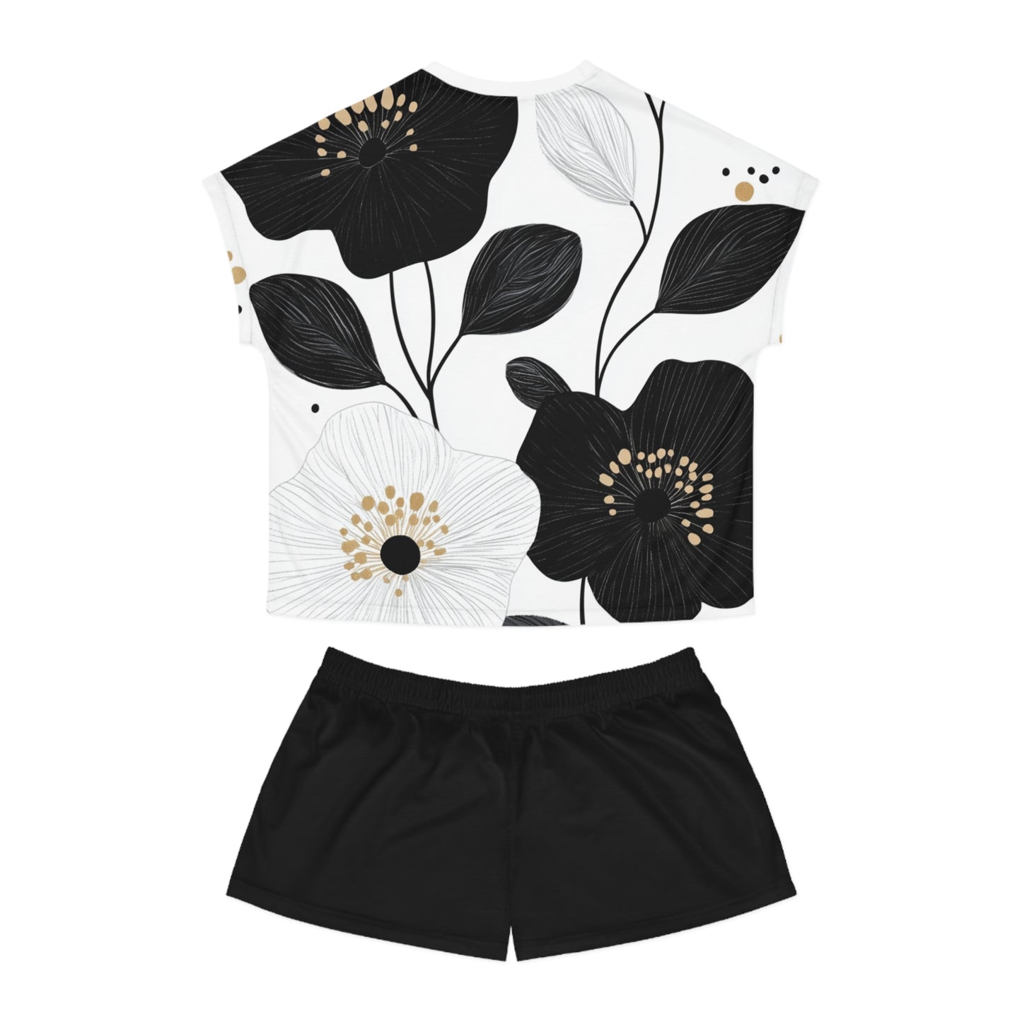 Naisten yöasusetti- Floral Minimalist Drama