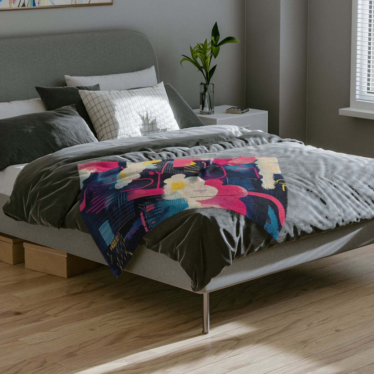 Superpehmeä Dark skies Fleece-viltti
