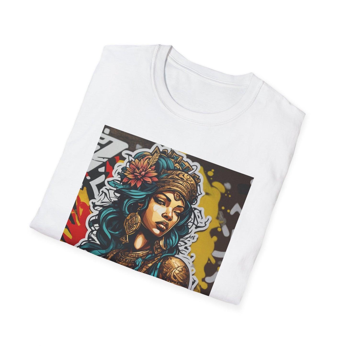Unisex Softstyle T-paita, golden queenie