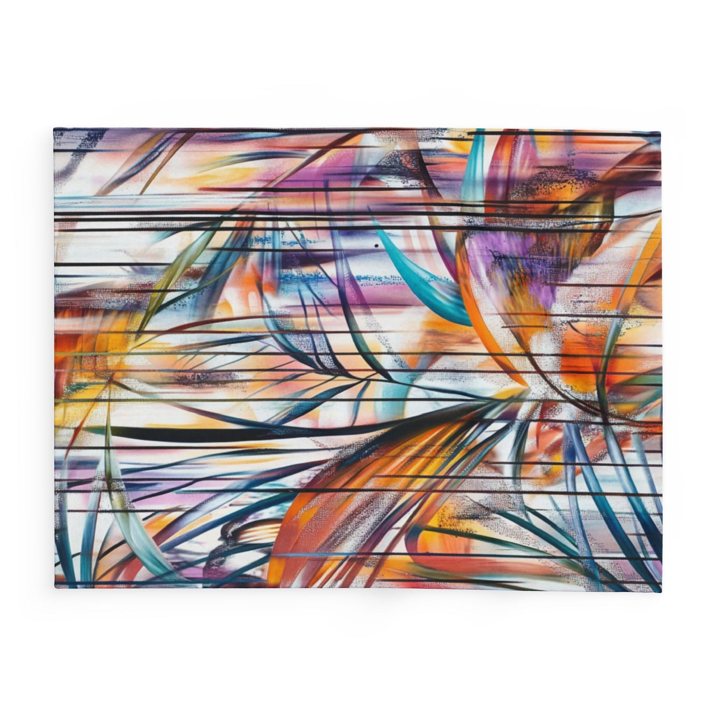 Arctic Fleece Blanket - Jungle Graffiti