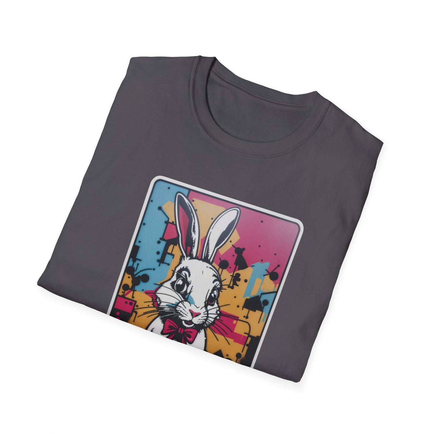 Unisex Softstyle T-paita, urban rabbit