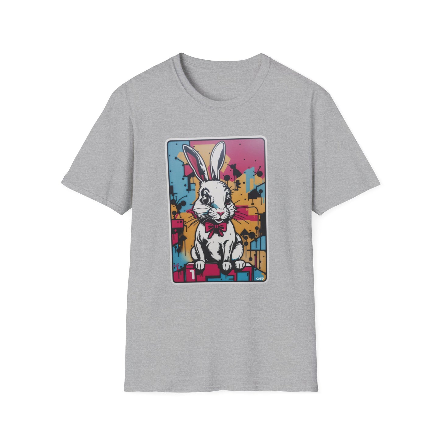 Unisex Softstyle T-paita, urban rabbit