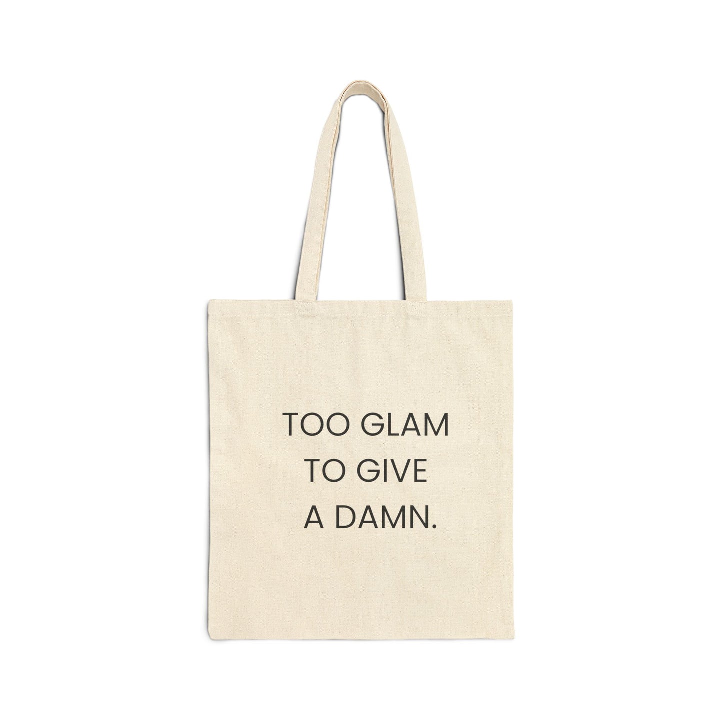 Puuvillainen kangaskassi Too glam to give a dam Halloween edition