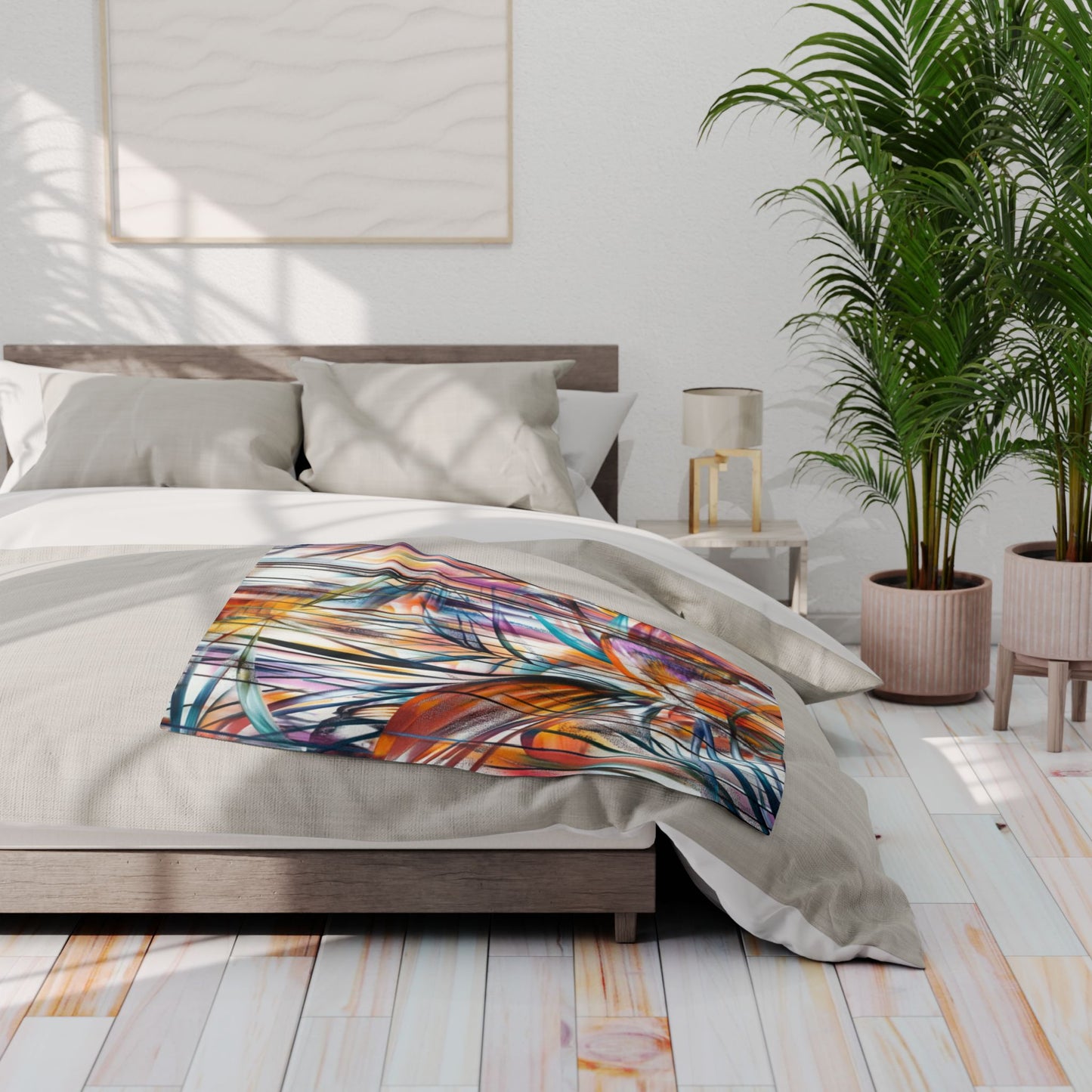 Arctic Fleece Blanket - Jungle Graffiti