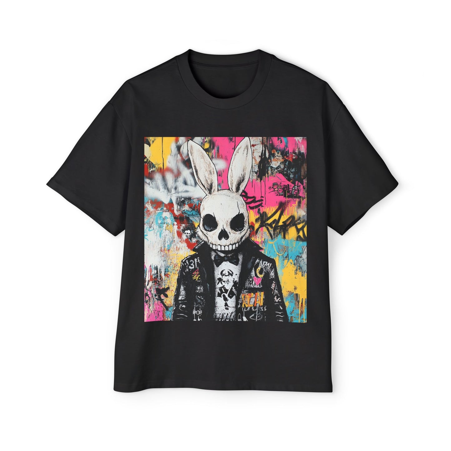 Miesten Skeleton Rabbit Oversized T-Paita
