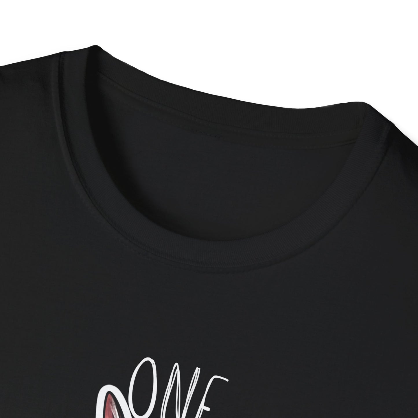 Unisex Softstyle T-paita, one naughty rabbit