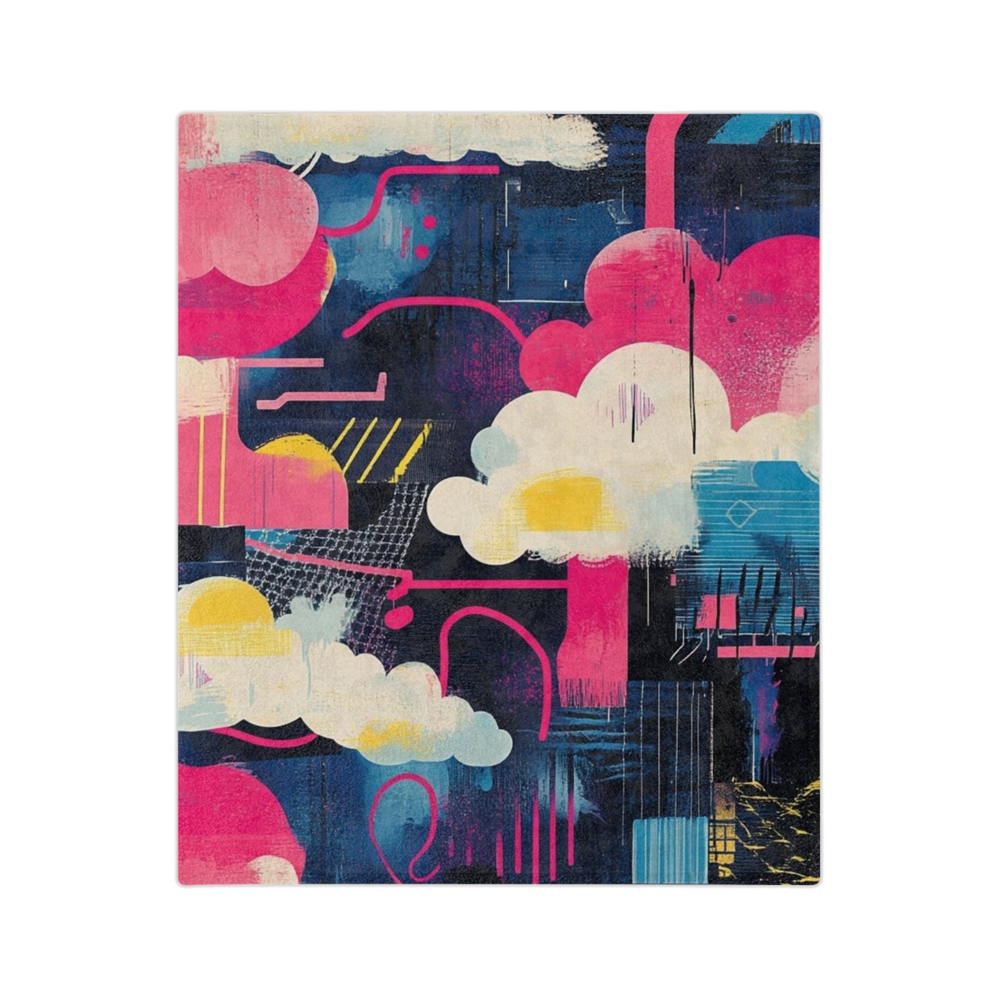 Superpehmeä Dark skies Fleece-viltti