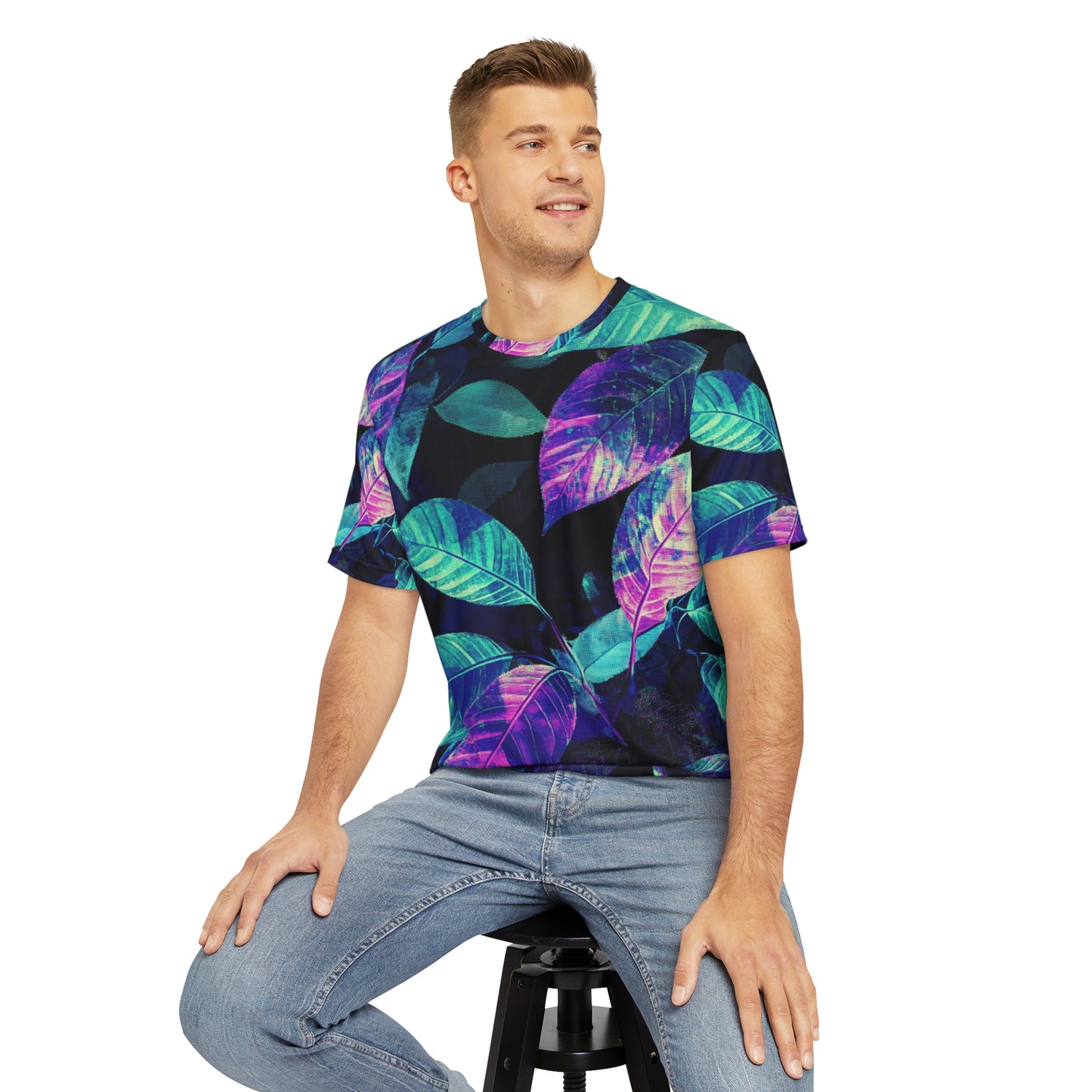 Miesten t-paita – Neon Leafs