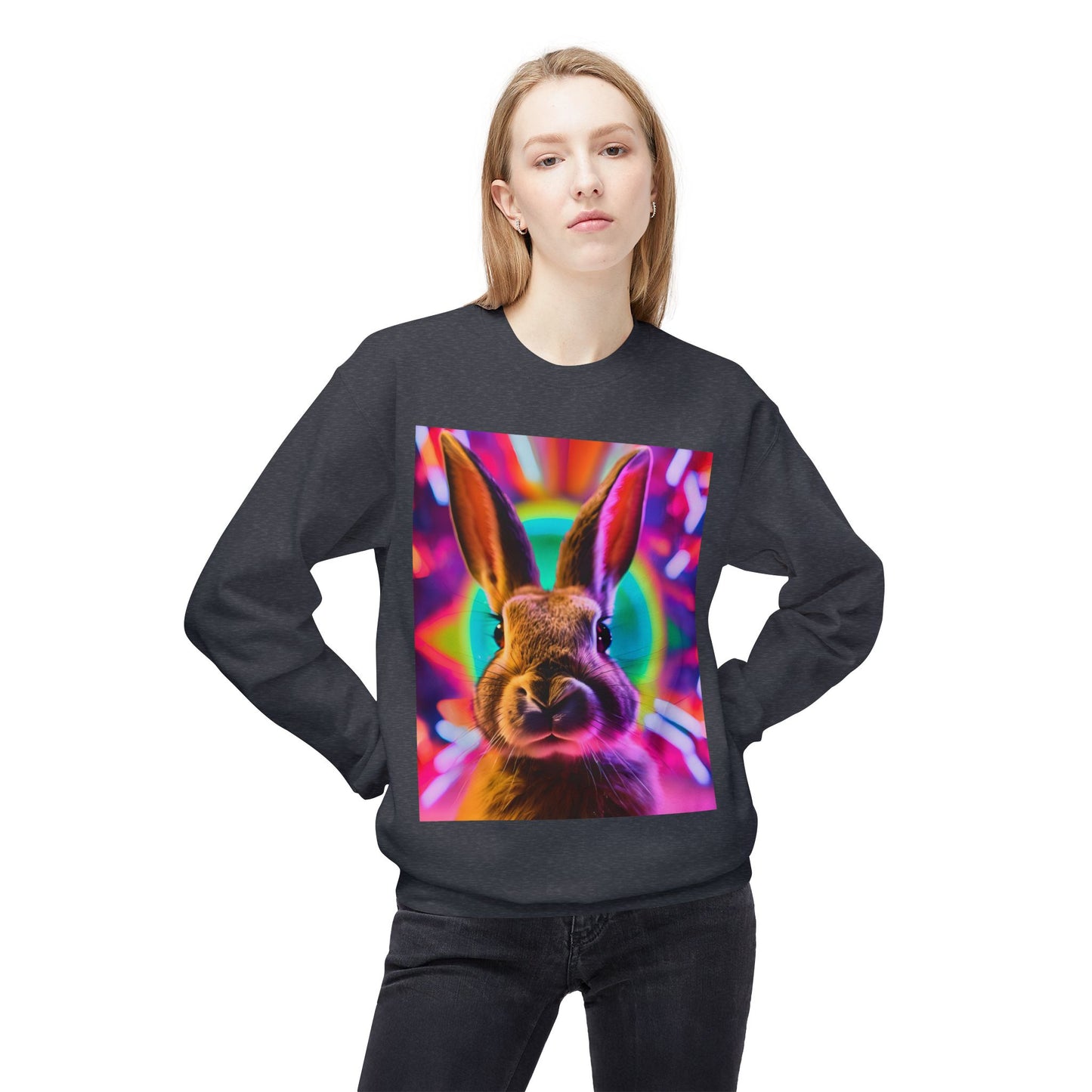 Unisex collegepaita Naughty Rabbit