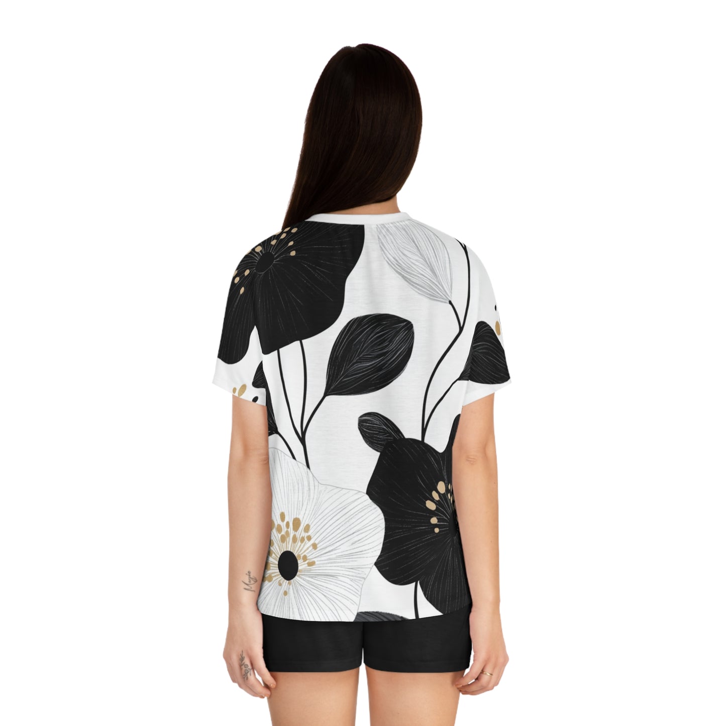Naisten yöasusetti- Floral Minimalist Drama
