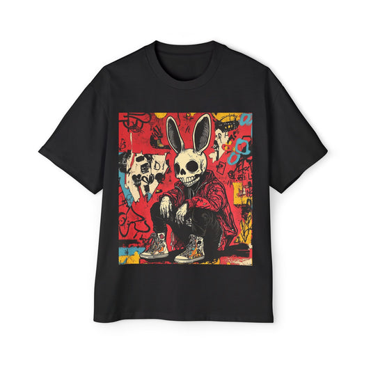 Miesten Bad Skeleton Rabbit Oversized T-Paita