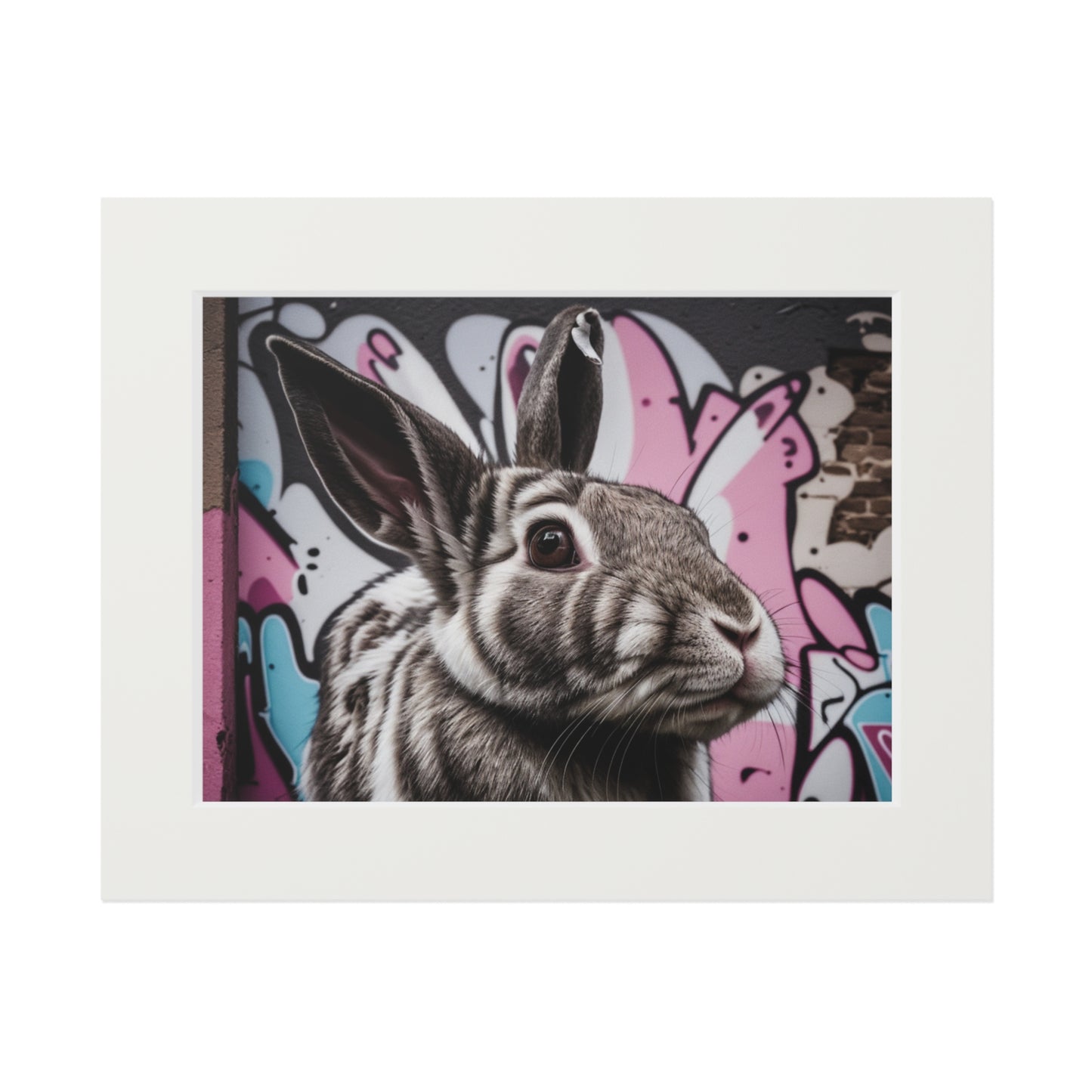 Naughty Rabbit art prints (passepartout paper frame)