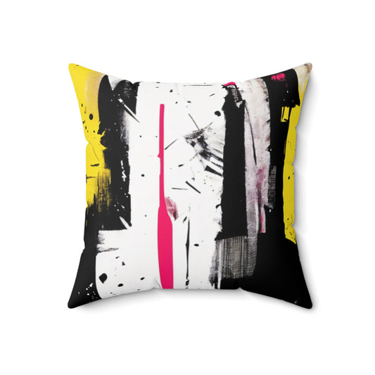 Sisustustyyny, black and yellow